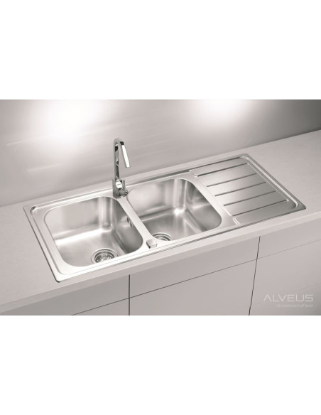 ALVEUS LINE MAXIM 70 satīna tērauda izlietne