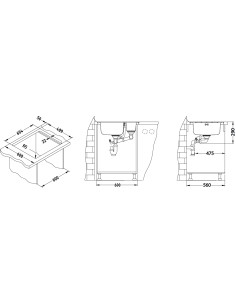 ALVEUS LINE MAXIM 50 satīna tērauda izlietne 2