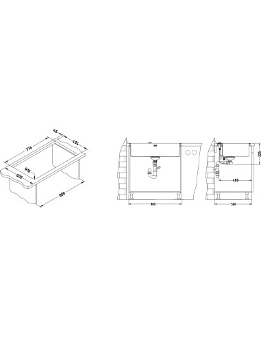 ALVEUS STYLUX 40 tērauda izlietne