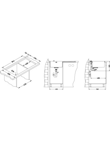 ALVEUS STYLUX 50 tērauda izlietne labi