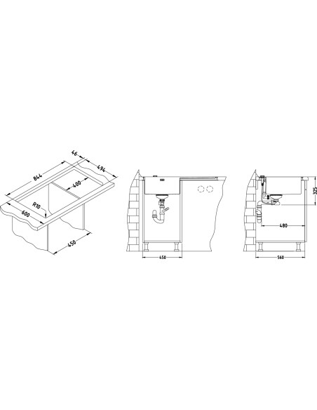 ALVEUS STYLUX 50 tērauda izlietne labi ALVEUS STYLUX 50 tērauda izlietne labi