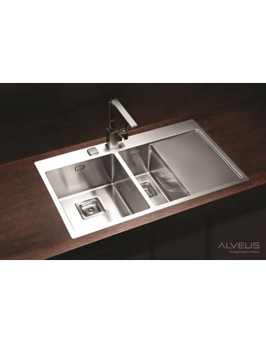 ALVEUS STYLUX 60 tērauda izlietne pa kreisi