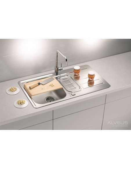 ALVEUS LINE MAXIM 20 FS satīna tērauda izlietne ALVEUS LINE MAXIM 20 FS satīna tērauda izlietne