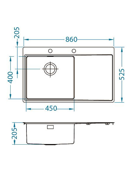 ALVEUS PURE 50 tērauda izlietne labi ALVEUS PURE 50 tērauda izlietne labi