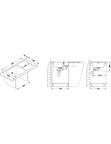 ALVEUS LINE MAXIM 10 satīna tērauda izlietne