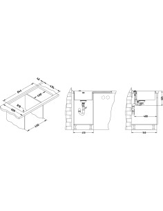 ALVEUS STYLUX 50 tērauda izlietne pa kreisi 2