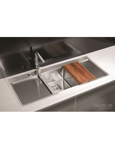 ALVEUS STYLUX 70 tērauda izlietne pa labi