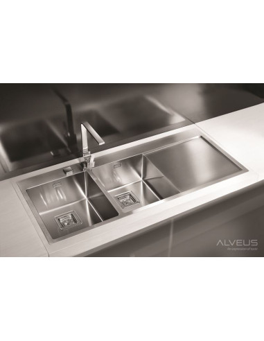 ALVEUS STYLUX 70 tērauda izlietne pa labi