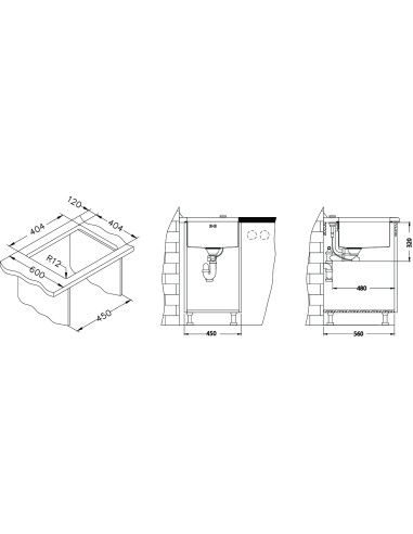 ALVEUS QUADRIX 30 tērauda izlietne