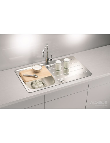 ALVEUS LINE MAXIM 20 satīna tērauda izlietne