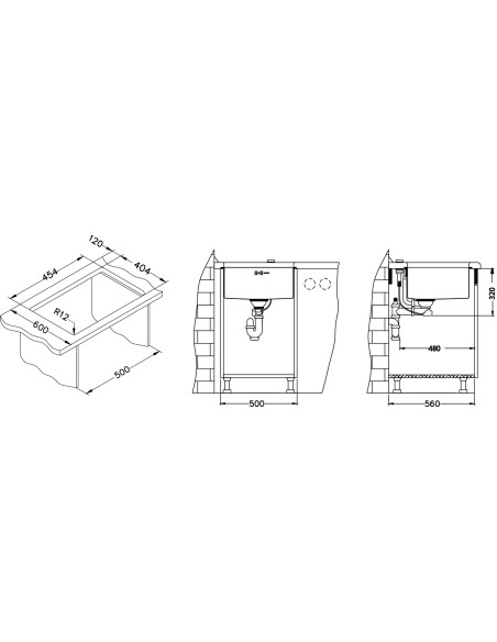 ALVEUS QUADRIX 40 tērauda izlietne