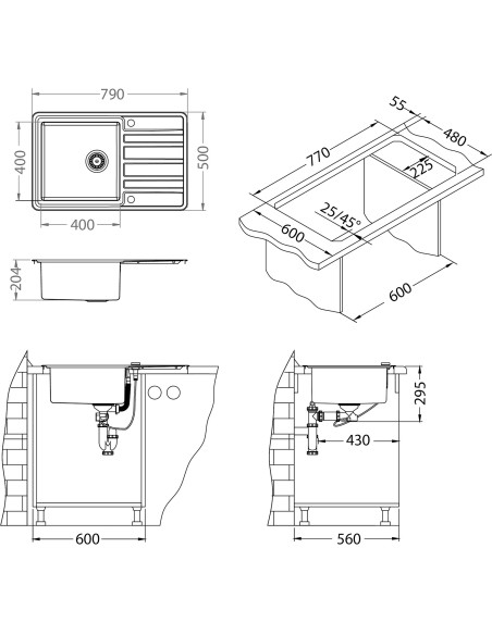 Rando 30 790x500 iebūvēta izlietne ar sifonu