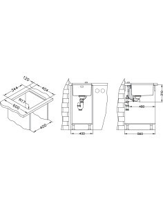 ALVEUS KOMBINO 20 satīna tērauda zemmontējamā izlietne 2