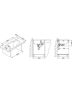 ALVEUS DUO 70 satīna tērauda zemmontējama izlietne 2