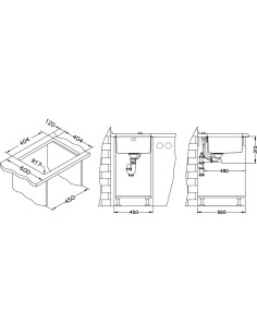 ALVEUS KOMBINO 30 satīna tērauda zemmontējamā izlietne 2