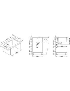 ALVEUS KOMBINO 40 satīna tērauda zemmontējamā izlietne 2