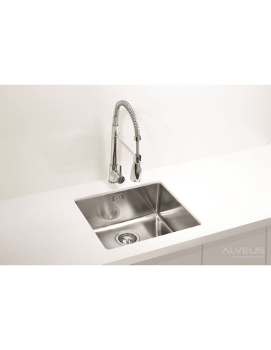 ALVEUS KOMBINO 40 satīna tērauda zemmontējamā izlietne