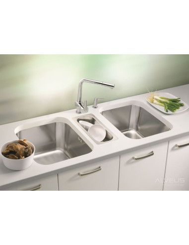 ALVEUS VARIANT 10 satīna tērauda zemmontējama izlietne