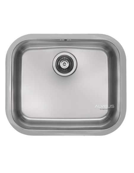 ALVEUS VARIANT 10 satīna tērauda ielaiduma izlietne ar plakanām malām ALVEUS VARIANT 10 satīna tērauda ielaiduma izlietne ar plakanām malām