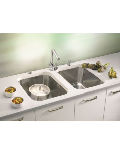 ALVEUS VARIANT 10 satīna tērauda ielaiduma izlietne ar plakanām malām 2