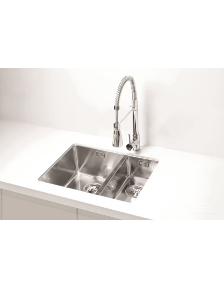 ALVEUS KOMBINO 50 satīna tērauda zemmontējamā izlietne