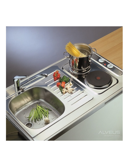 COMBI ELECTRA 100 sat (100X60) pārklājuma izlietne ar elektrisko plīti + sifonu