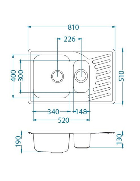 ALVEUS ELEGANT 110 satīna tērauda izlietne