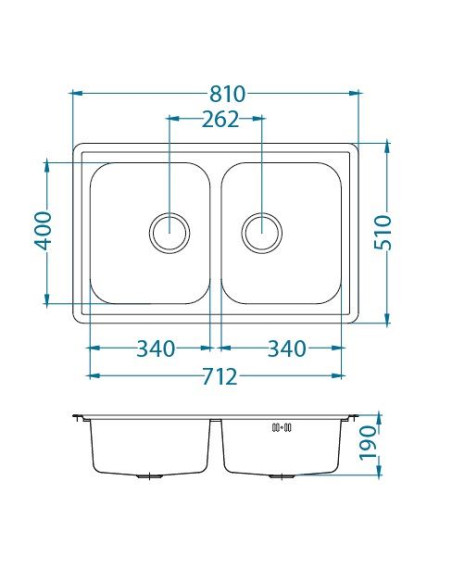 ALVEUS ELEGANT 40 satīna tērauda izlietne
