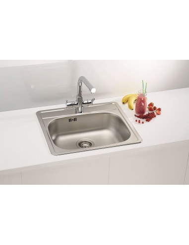 ALVEUS MORE 10 satīna tērauda izlietne