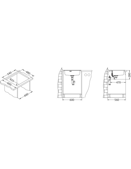 ALVEUS MORE 10 tērauda linu izlietne