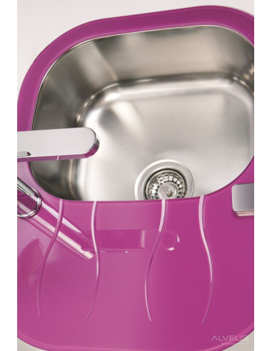 ALVEUS WAVE 10 stikla izlietne balta reversīva