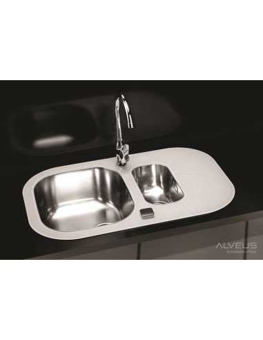 ALVEUS WAVE 30 stikla izlietne balta reversīva