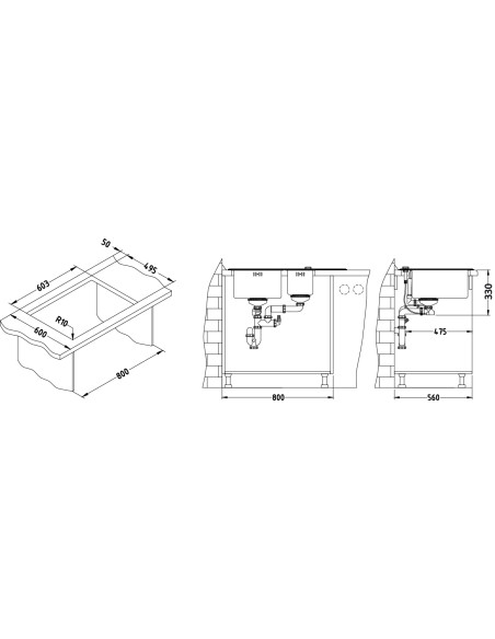 ALVEUS CRYSTALIX 20 stikla izlietne balta labā ALVEUS CRYSTALIX 20 stikla izlietne balta labā