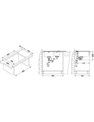 ALVEUS CRYSTALIX 20 pielāgota stikla izlietne (RAL/jūsu raksts vai krāsa) atstāta