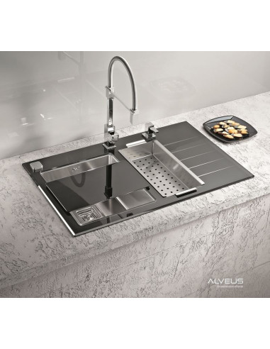 ALVEUS CRYSTALIX 20 pielāgota stikla izlietne (RAL/jūsu raksts vai krāsa) atstāta