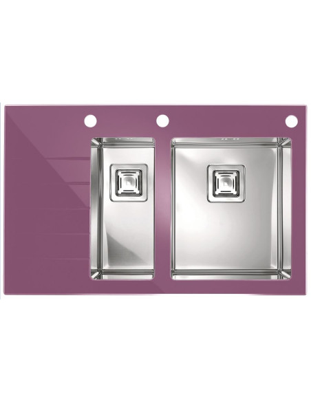 ALVEUS CRYSTALIX 20 pielāgota stikla izlietne (RAL/jūsu raksts vai krāsa) pa labi ALVEUS CRYSTALIX 20 pielāgota stikla izlietne (RAL/jūsu raksts vai krāsa) pa labi