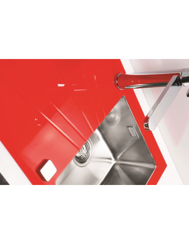 ALVEUS KARAT 10 stikla izlietne balta labā