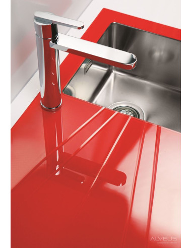 ALVEUS KARAT 10 stikla izlietne balta labā