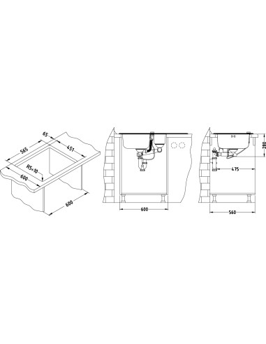 ALVEUS GLASSIX 20 pielāgota stikla izlietne (RAL/jūsu raksts vai krāsa) ir atgriezeniska