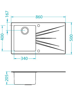 ALVEUS KARAT 10 stikla izlietne melna pa labi 2