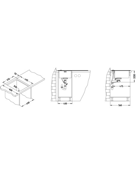 ALVEUS CRYSTALIX 10 stikla izlietne melna pa labi ALVEUS CRYSTALIX 10 stikla izlietne melna pa labi