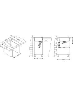 ALVEUS WAVE 10 stikla izlietne melna grozāma 2