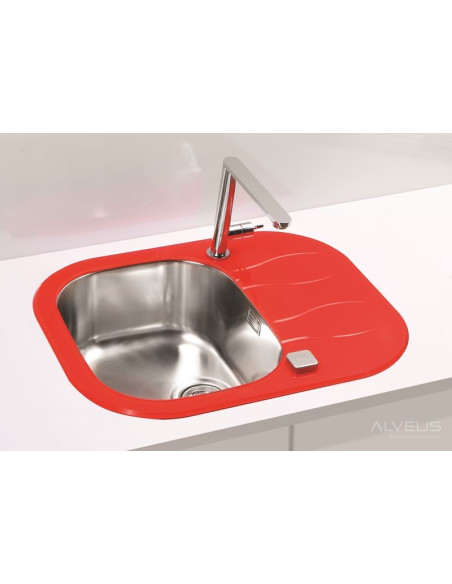 ALVEUS WAVE 10 stikla izlietne melna grozāma