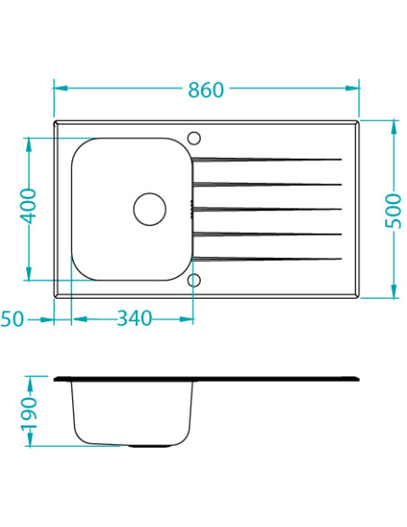GLASSIX 10 UP PUSH POP-UP 3 1/2 860X500mm satīns - melns GLASSIX 10 UP PUSH POP-UP 3 1/2 860X500mm satīns - melns