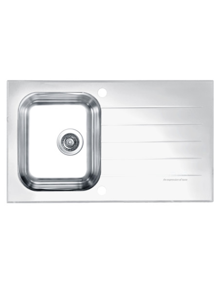 ALVEUS GLASSIX 10 stikla izlietne balta reversīva ALVEUS GLASSIX 10 stikla izlietne balta reversīva