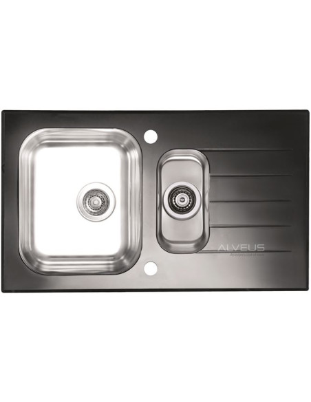 ALVEUS GLASSIX 20 melna maināma stikla izlietne ALVEUS GLASSIX 20 melna maināma stikla izlietne