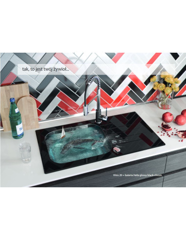 VITRO 20 satīns - melns stikls