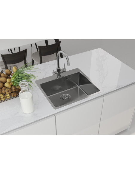 Deante Kitchen sink stainless steel 55x50.5x20cm ZPO_010B - 4 Deante Kitchen sink stainless steel 55x50.5x20cm ZPO_010B - 4