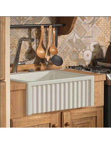 keraminė virtuvės kriauklė Hampshire, 60x47 cm, balta - 5