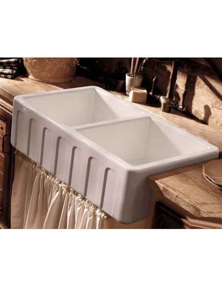 Kerasan ceramic kitchen sink Surrey, 103x47 cm, white - 6 Kerasan ceramic kitchen sink Surrey, 103x47 cm, white - 6